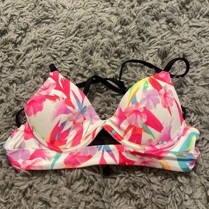Pink push up swim top